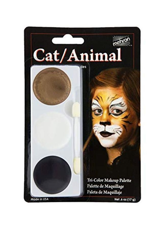 ميهرون علبة مكياج مناسبة للحفلات التنكرية مكونة من 3 ألوان قطة/حيوان - Image 2