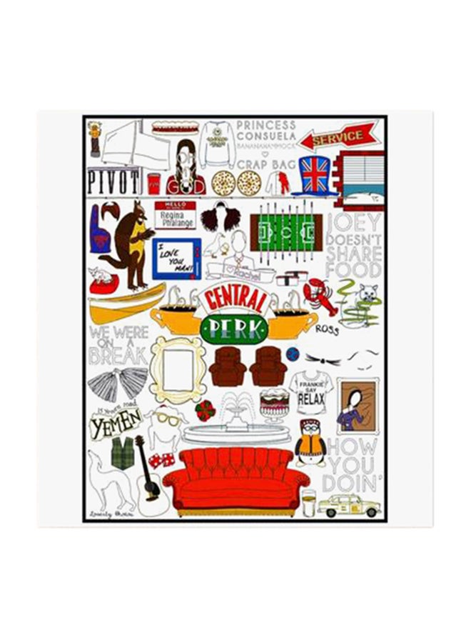 Atiq Friends MDF Wall Art Multicolour 30x30centimeter - Image 1