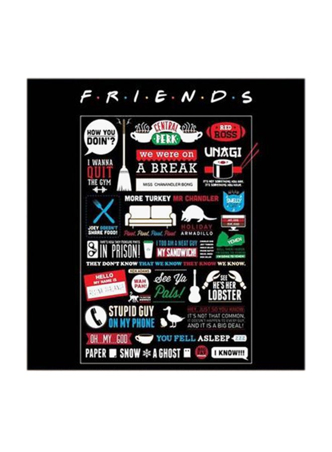 أتيك لوحة فنية من خشب MDF بتصميم المسلسل فريندز متعدد الألوان 30x30Ø³Ù†ØªÙŠÙ…ØªØ± - Image 1
