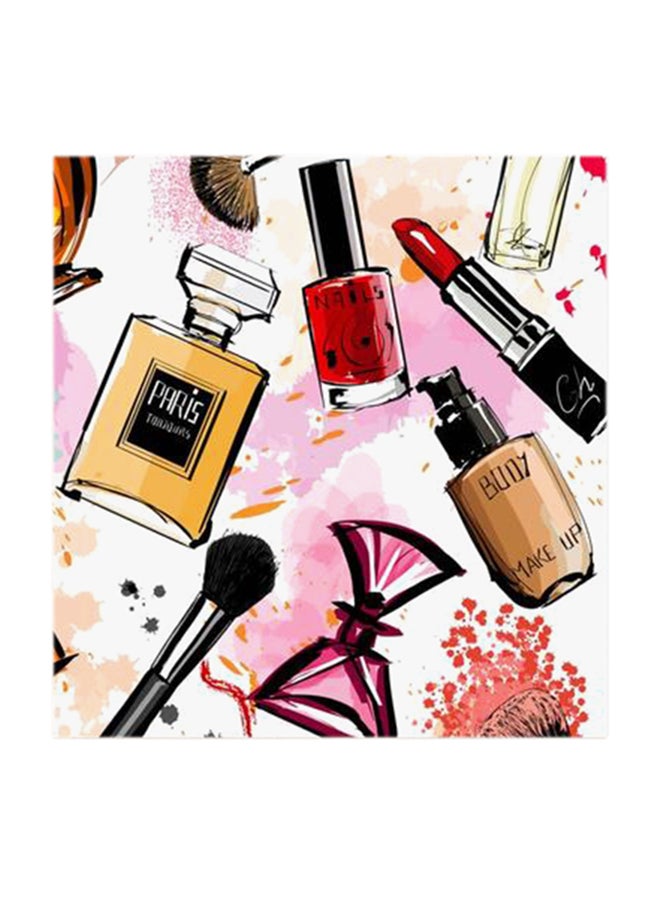 أتيك لوحة فنية من مادة MDF بصورة ماكياج متعدد الألوان 30x30سم - Image 1