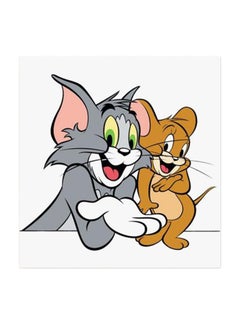 Atiq Tom and Jerry MDF Wall Art Multicolour 30x30cm  - Image 1