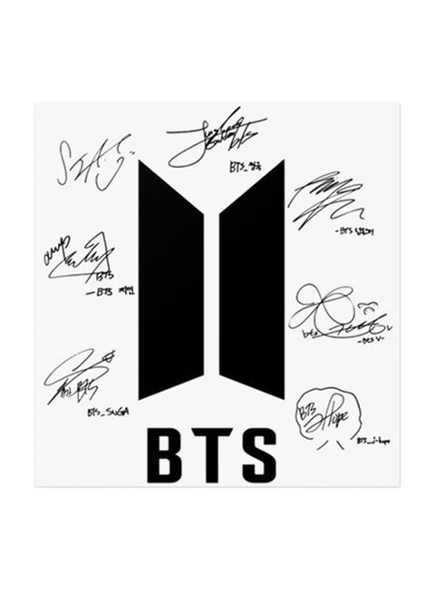 BTS Signature MDF Wall Art Multicolour 30x30centimeter
