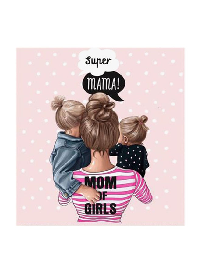 Atiq Super Mama MDF Wall Art Multicolour 30x30cm - Image 1