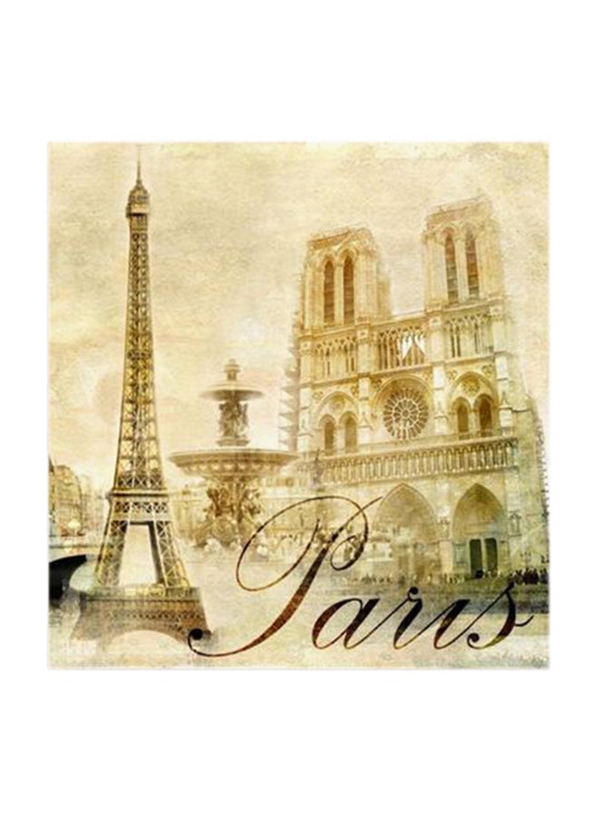 Atiq Paris MDF Wall Art Multicolour 30x30cm - Image 1
