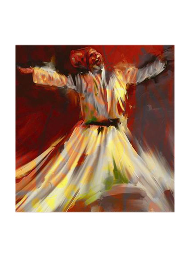 Atiq Dance Abstract MDF Wall Art Multicolour 30x30cm  - Image 1