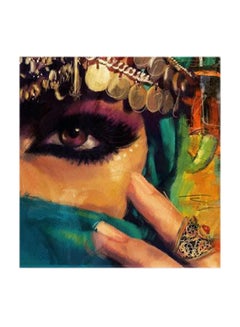 Atiq Arabian Women Abstract MDF Wall Art Multicolour 30x30cm  - Image 1