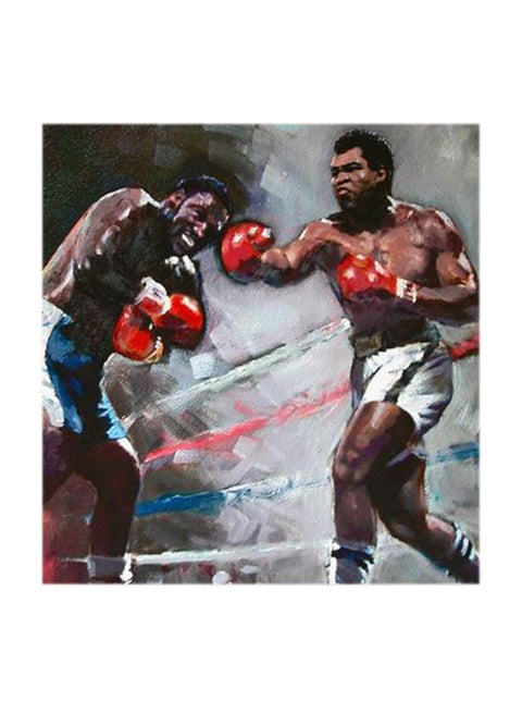 Muhammad Ali Abstract MDF Wall Art Multicolour 30x30centimeter