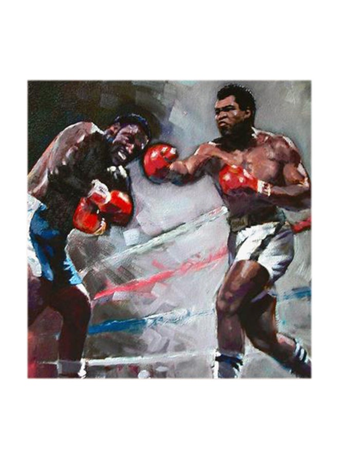 Atiq - Muhammad Ali Abstract MDF Wall Art Multicolour 30x30centimeter - Image 1