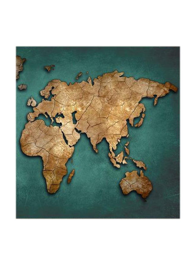 أتيك لوحة فنية من خشب MDF بتصميم خريطة العالم متعدد الألوان 30x30Ø³Ù†ØªÙŠÙ…ØªØ± - Image 1