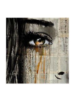 Atiq Crying Woman MDF Wall Art Multicolour 30x30cm  - Image 1