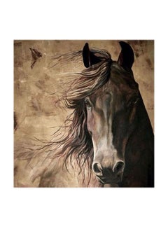 Atiq Brown Horse Abstract MDF Wall Art Multicolour 30x30cm  - Image 1