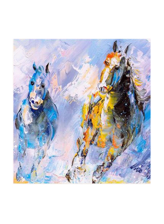 Atiq Abstract Horses MDF Wall Art Multicolour 30x30cm  - Image 1