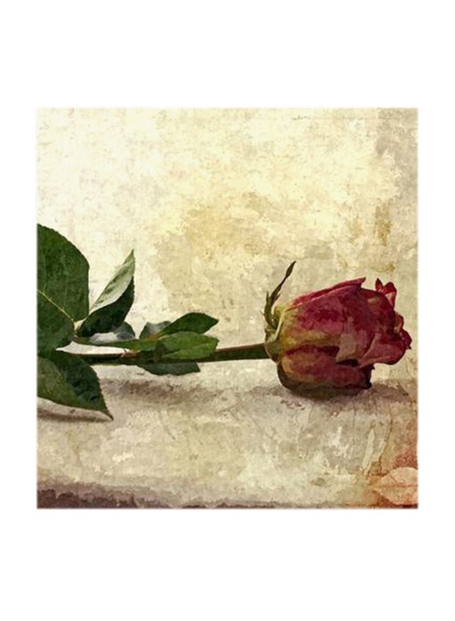 Atiq Flower Abstract MDF Wall Art Multicolour 30x30cm - Image 1