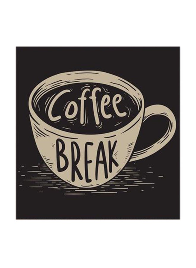 Atiq - Coffee Break MDF Wall Art Multicolour 30x30cm - Image 1