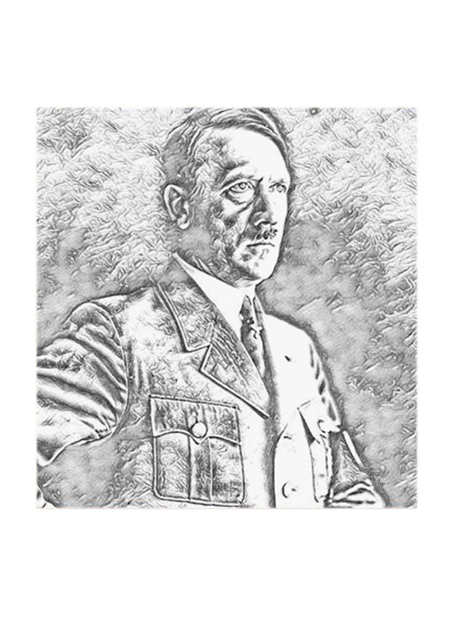 أتيك ديكور حائط خامة MDF عليه صورة أدولف هتلر متعدد الألوان 30x30سم - Image 1