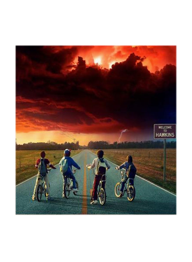 Atiq Stranger Things MDF Wall Art Multicolour 30x30centimeter - Image 1