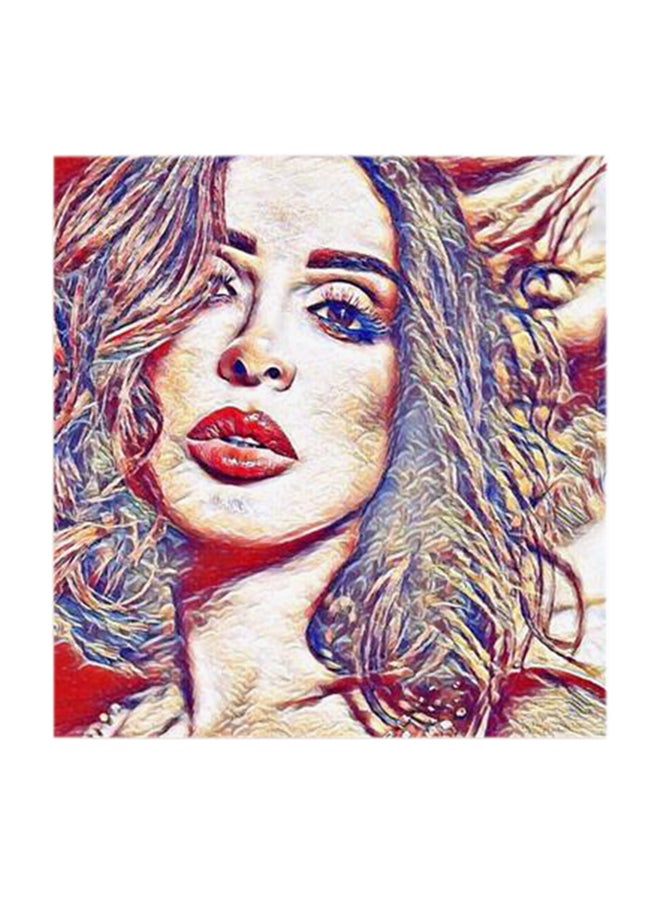 أتيك لوحة الفنانة أنغام خشب MDF متعدد الألوان 30x30سم - Image 1