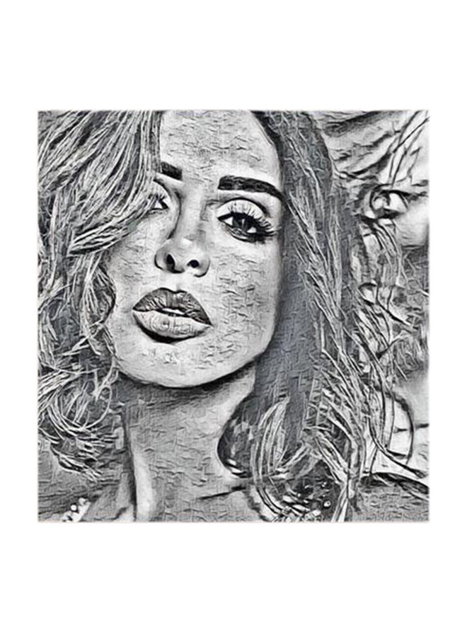 أتيك لوحة الفنانة أنغام خشب MDF متعدد الألوان 30x30Ø³Ù†ØªÙŠÙ…ØªØ± - Image 1