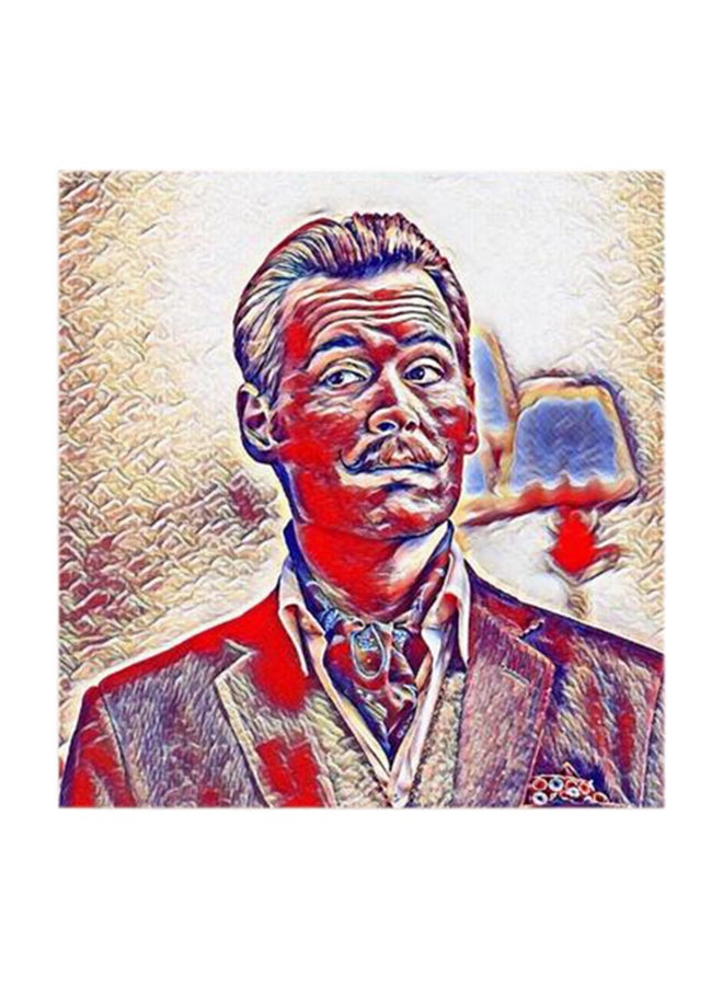 أتيك لوحة فنية من خشب MDF لجوني ديب متعدد الألوان 30x30سم - Image 1