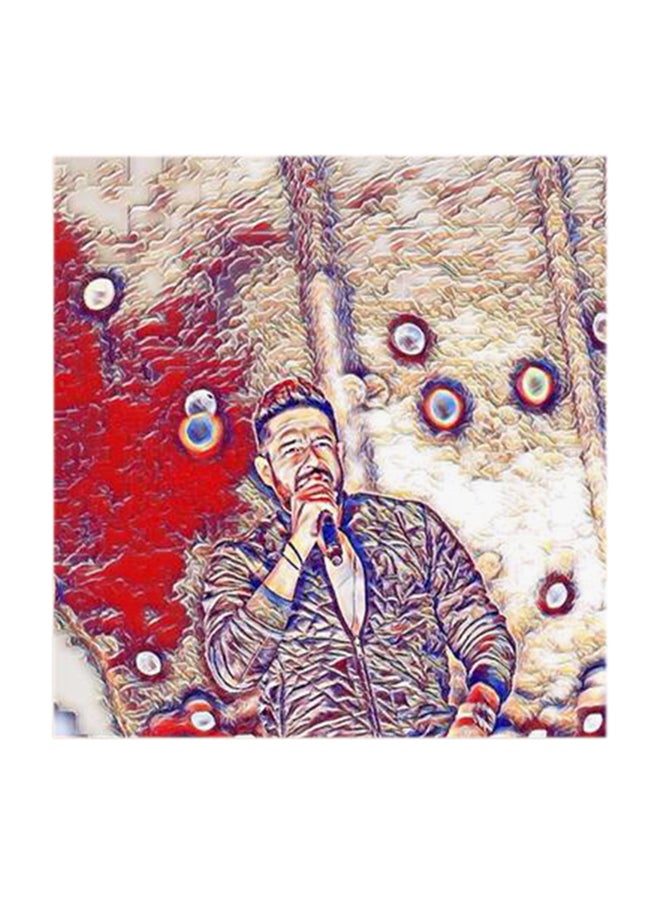 أتيك لوحة فنية من خشب MDF لرسمة محمد حماكي متعدد الألوان 30x30سم - Image 1