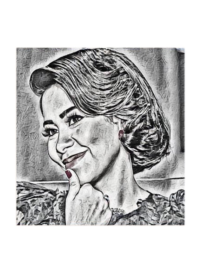 Atiq Sherine MDF Wall Art Multicolour 30x30cm - Image 1