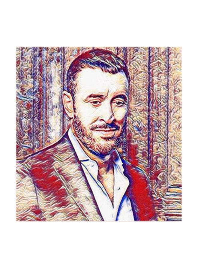 أتيك لوحة فنية من خشب MDF بتصميم الفنان كاظم الساهر متعدد الألوان 30x30Ø³Ù†ØªÙŠÙ…ØªØ± - Image 1