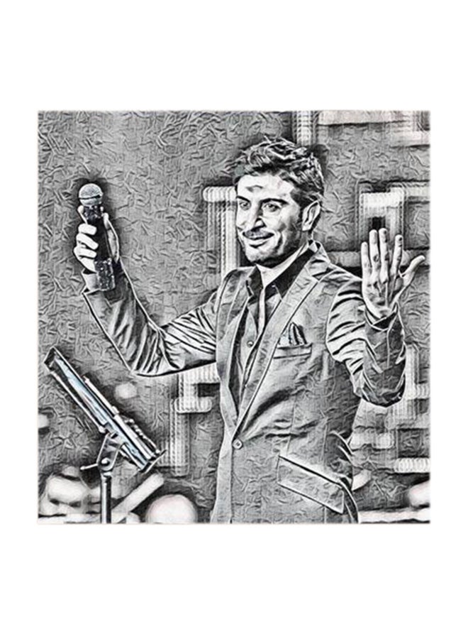 أتيك لوحة فنية للفنان ماجد المهندس مصنوعة من خشب MDF متعدد الألوان 30x30سم - Image 1