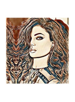 Atiq Haifa Wehbe MDF Wall Art Multicolour 30x30centimeter  - Image 1