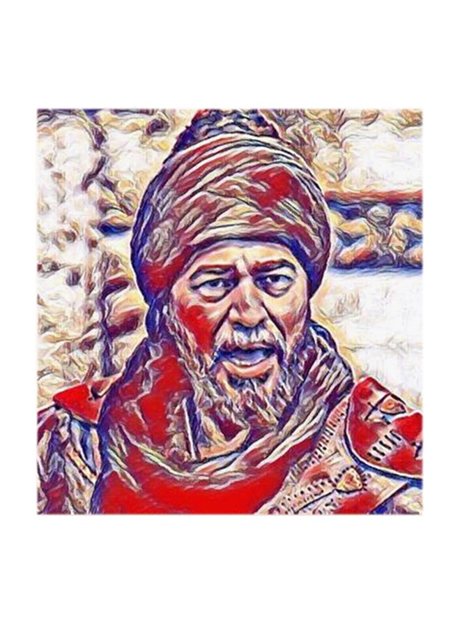 أتيك لوحة فنية من خشب ال MDF لشخصية أرطغرل متعدد الألوان 30x30سم - Image 1