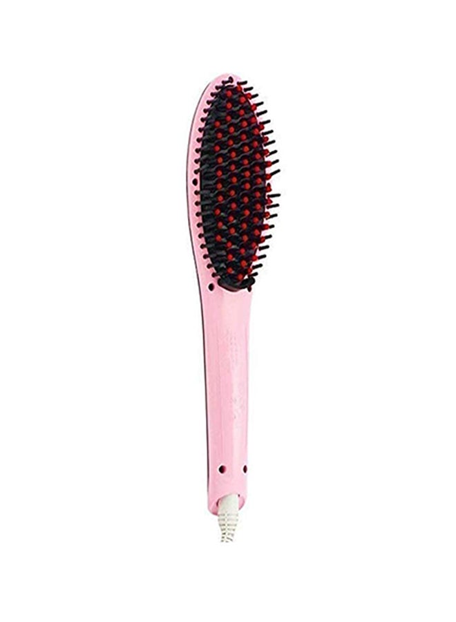 Generic Electric Hair Straightener Comb Brush With LCD Screen Pink  - Image 1