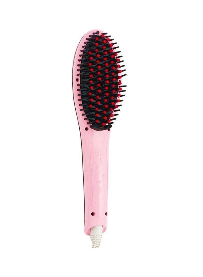Goank Electric Hair Straightening Brush With LCD Display Pink - Image 1