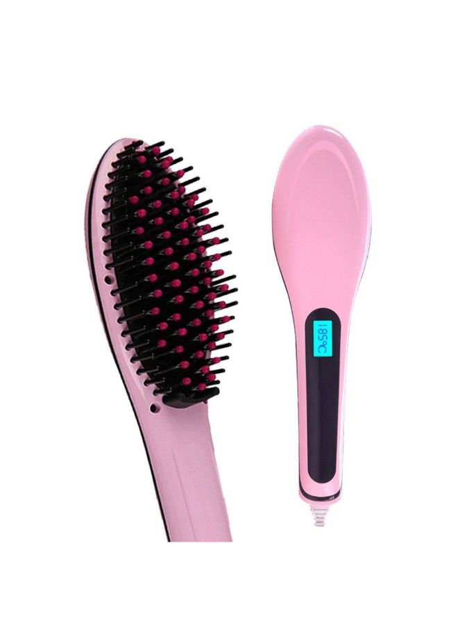 فرشاة فرد الشعر السريعة بشاشة LCD وردي - Image 2