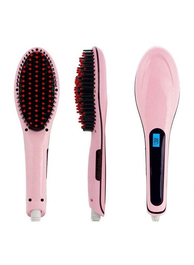 Axxitude Hair Straightener Brush With LCD Screen Pink - Image 1