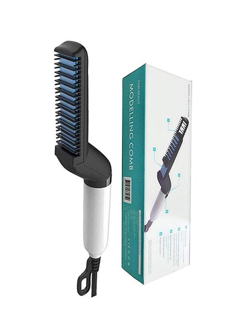 Multifunctional Beard Straightener Modelling Comb White/black