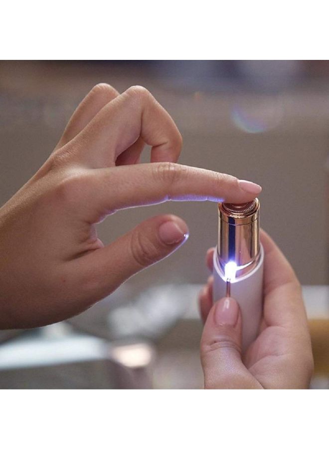 Lipstick Shaped Hair Remover Electric Razor Machine White/Gold - Image 2