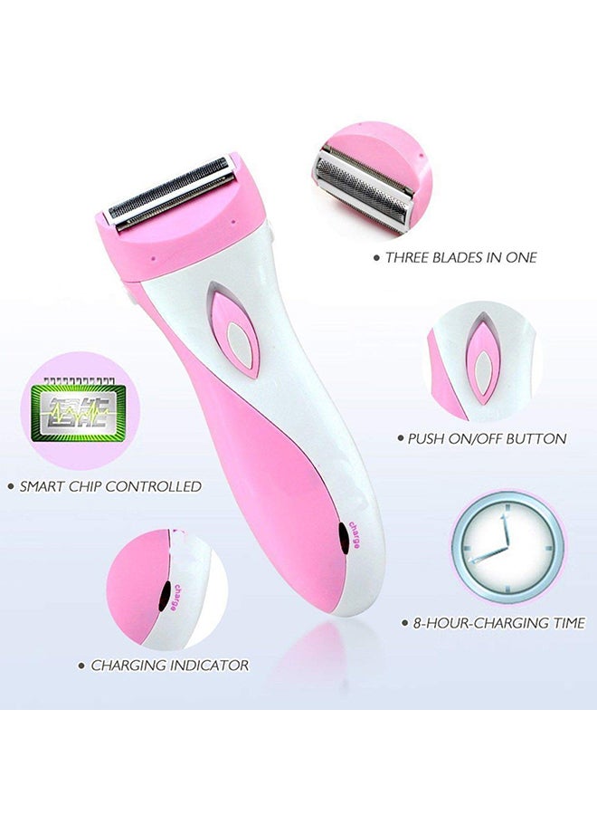 Concepta Rechargeable Double Razor Shaver White/Pink - Image 4