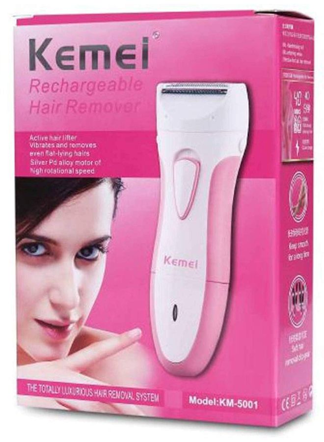 Concepta - Rechargeable Double Razor Shaver White/Pink - Image 1