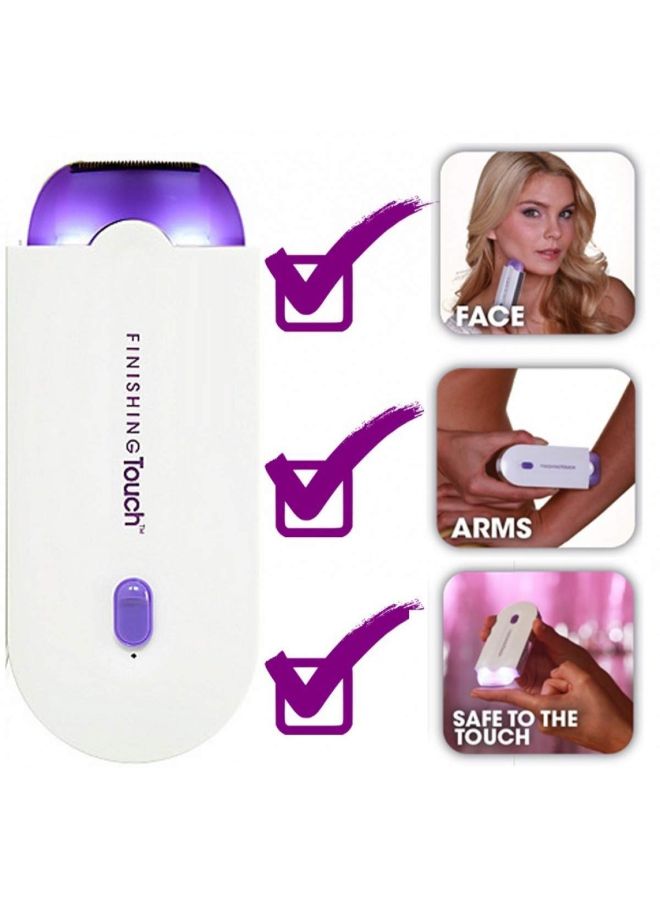 ماكينة حلاقة وتشذيب محمولة باليد ولاسلكية وقابلة للشحن أبيض/أرجواني - Image 2