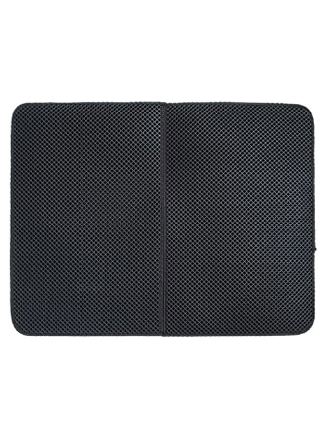 Double Layer Half Medium Cat Litter Mat Black - Image 1