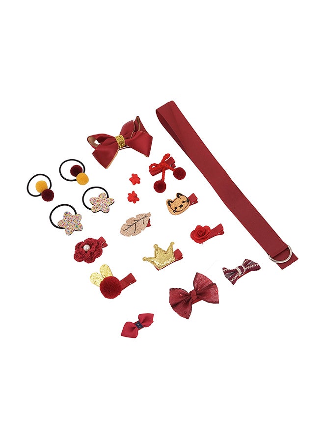 Yellow Bee 18-Piece Fashionable Hair Clips Set Multicolour - Image 1