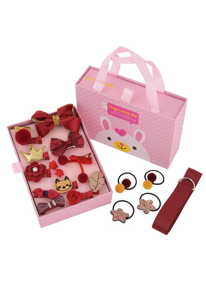 Yellow Bee 18-Piece Fashionable Hair Clips Set Multicolour - Image 2