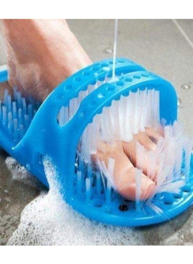 SAJANI - Foot Cleaning Shower Slipper Blue/White - Image 1