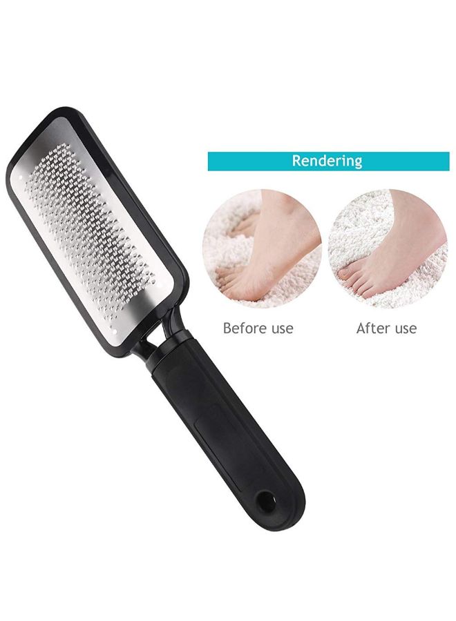 maycreate Foot Exfoliating Scrubber Black/Silver 27 x 7 x 1cm - Image 2