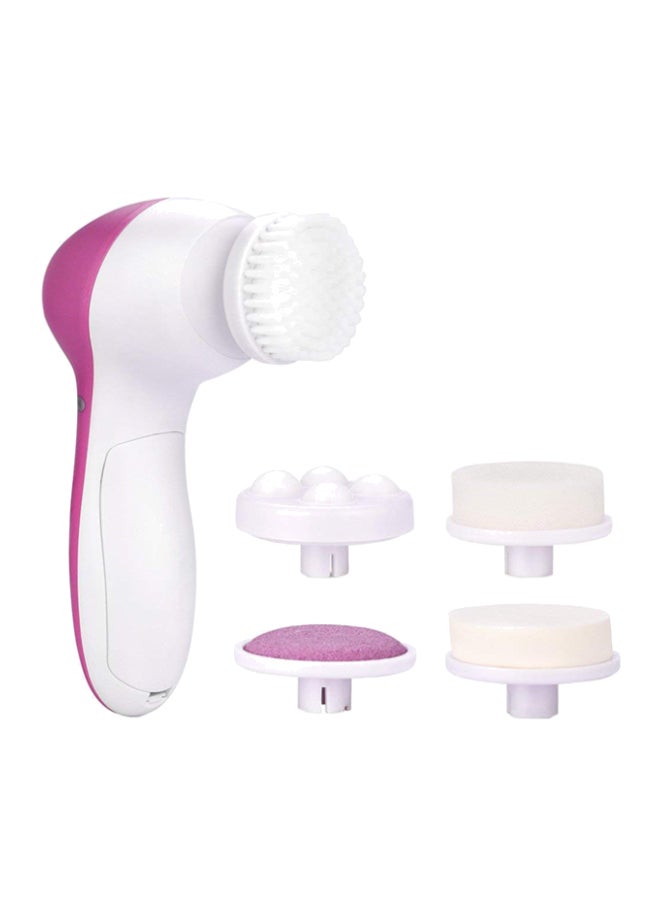 RUDRAYA 5-In-1 Portable Electric Facial Massager Pink/White 13 x 4.5cm - Image 1