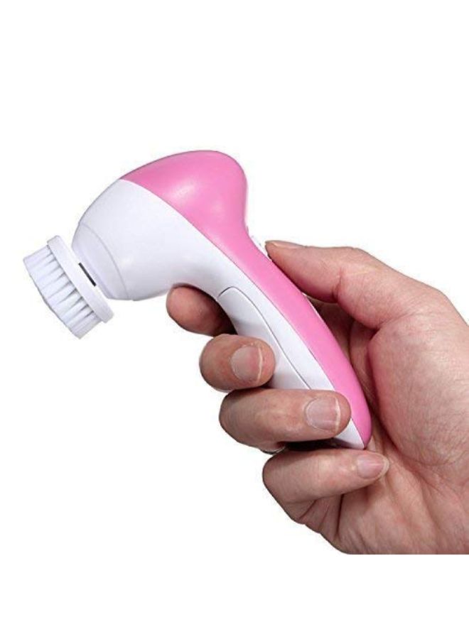 RUDRAYA 5-In-1 Portable Electric Facial Massager Pink/White 13 x 4.5cm - Image 2