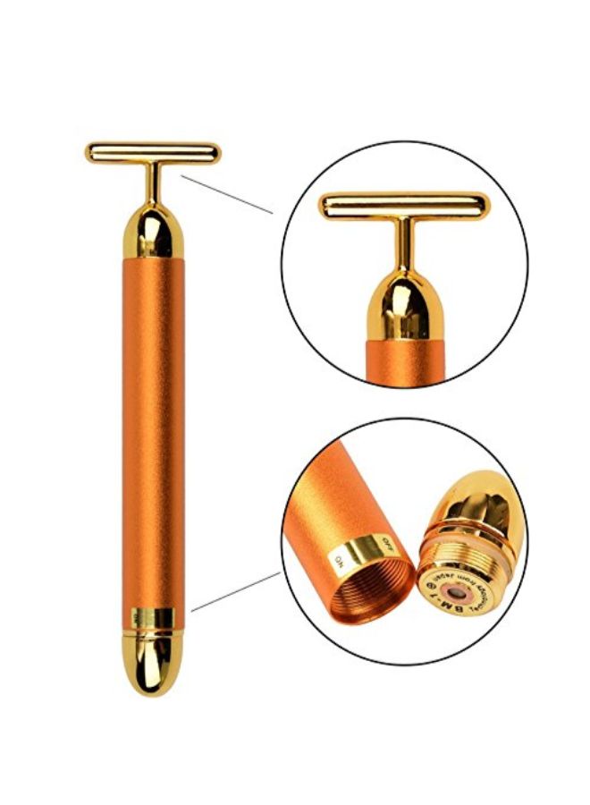 Generic Vibration Facial Beauty Roller Gold - Image 2