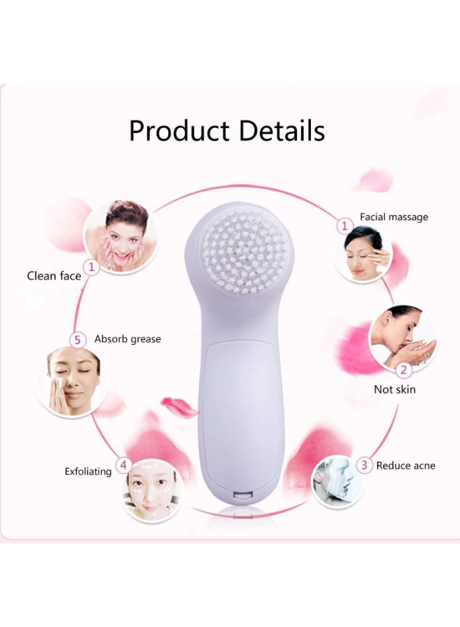 5-iIn-1 Electric Massager And Cleanser Kit Pink/White - Image 2