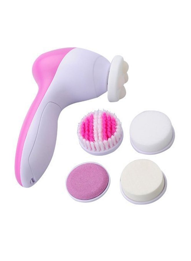 جهاز تدليك محمول للوجه 5 في 1 وردي/أبيض - Image 1