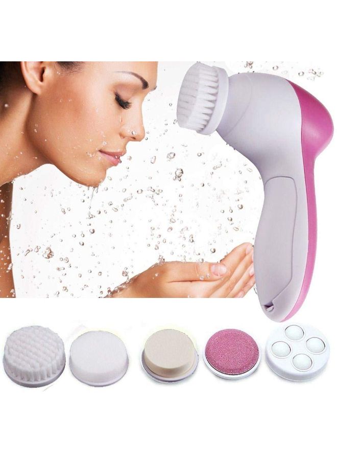 جهاز تدليك محمول للوجه 5 في 1 وردي/أبيض - Image 2