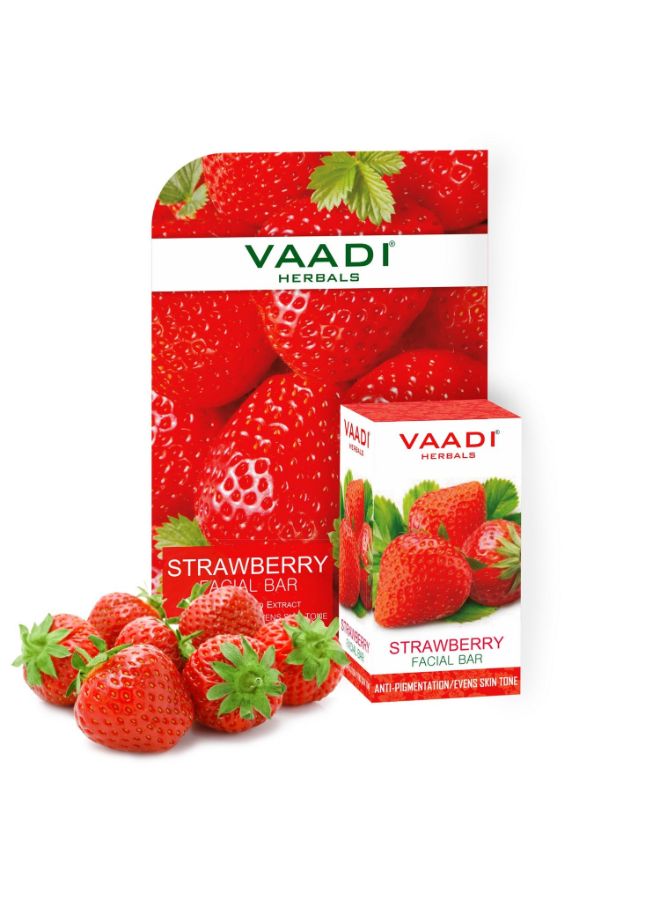 VAADI HERBALS Strawberry Facial Bar With Grape Seed Extract  - Image 2